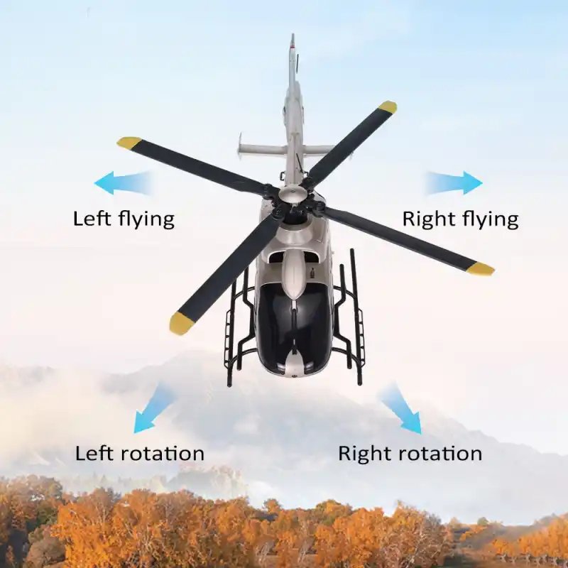 RC ERA C123 RC Helicopter 6CH Double Brushless Direct Drive Single Paddle Aileron Free Model 3D Optical Flow EC135